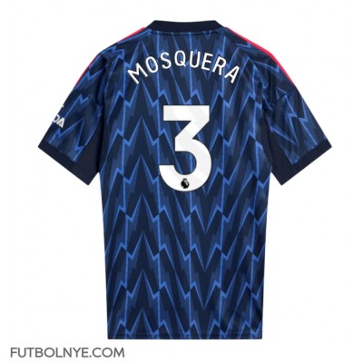 Camiseta Arsenal Cristhian Mosquera #3 Visitante Equipación 2025-26 manga corta Camiseta Arsenal Cristhian Mosquera #3 Visitante Equipación 2025-26 manga corta
